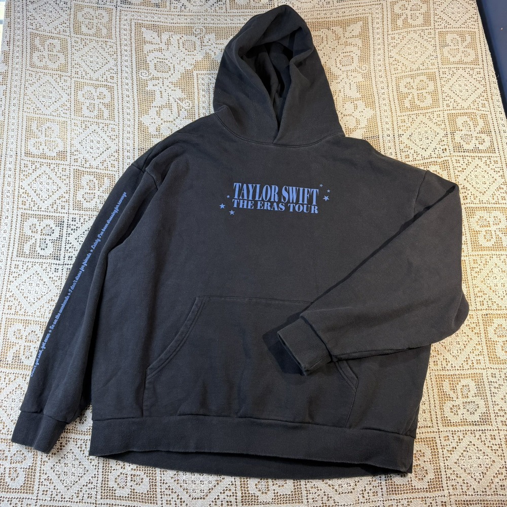 Taylor Swift The Eras Tour Vigilante Hoodie Oversized 2XL Black Pullover